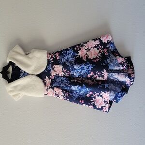 Girls blue floral dress